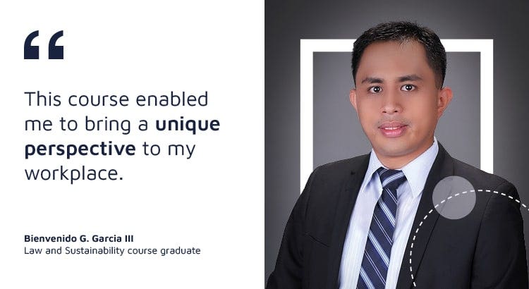 Blog header displaying a photo of the student and the quote