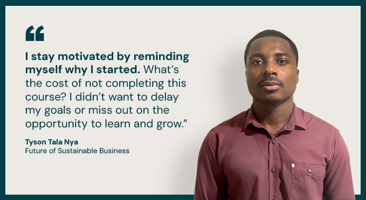 Image with quote taken from the blog article next to a photo of Tyson.